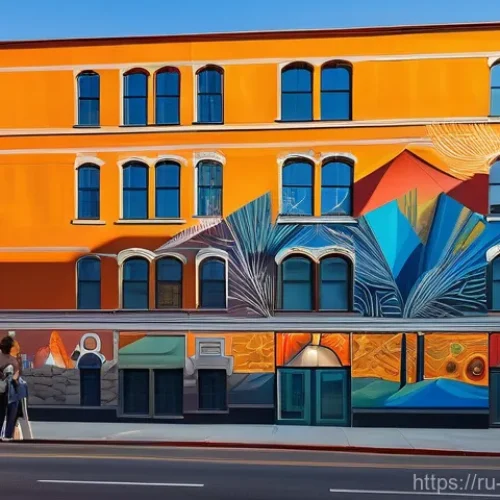 Home 26 벽화와 청년 예술가들 - A stunning, large-scale mural transforms a previously dull, grey urban building into a vibrant maste...